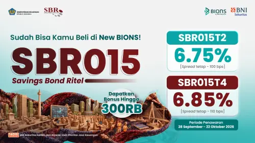 BNI Sekuritas Hadirkan SBR015 di New BIONS, Tawarkan Kupon Minimum hingga 6,85% per Tahun